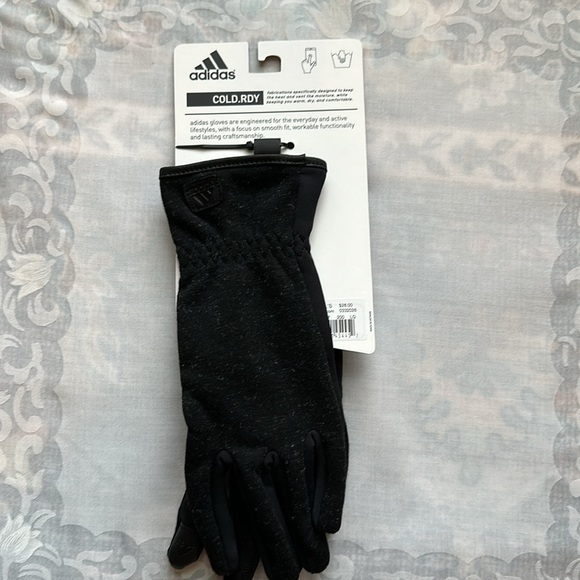 Adidas Running Gloves Black Size Large Lightweight Touchscreen Compatible NWT - Picture 3 of 7